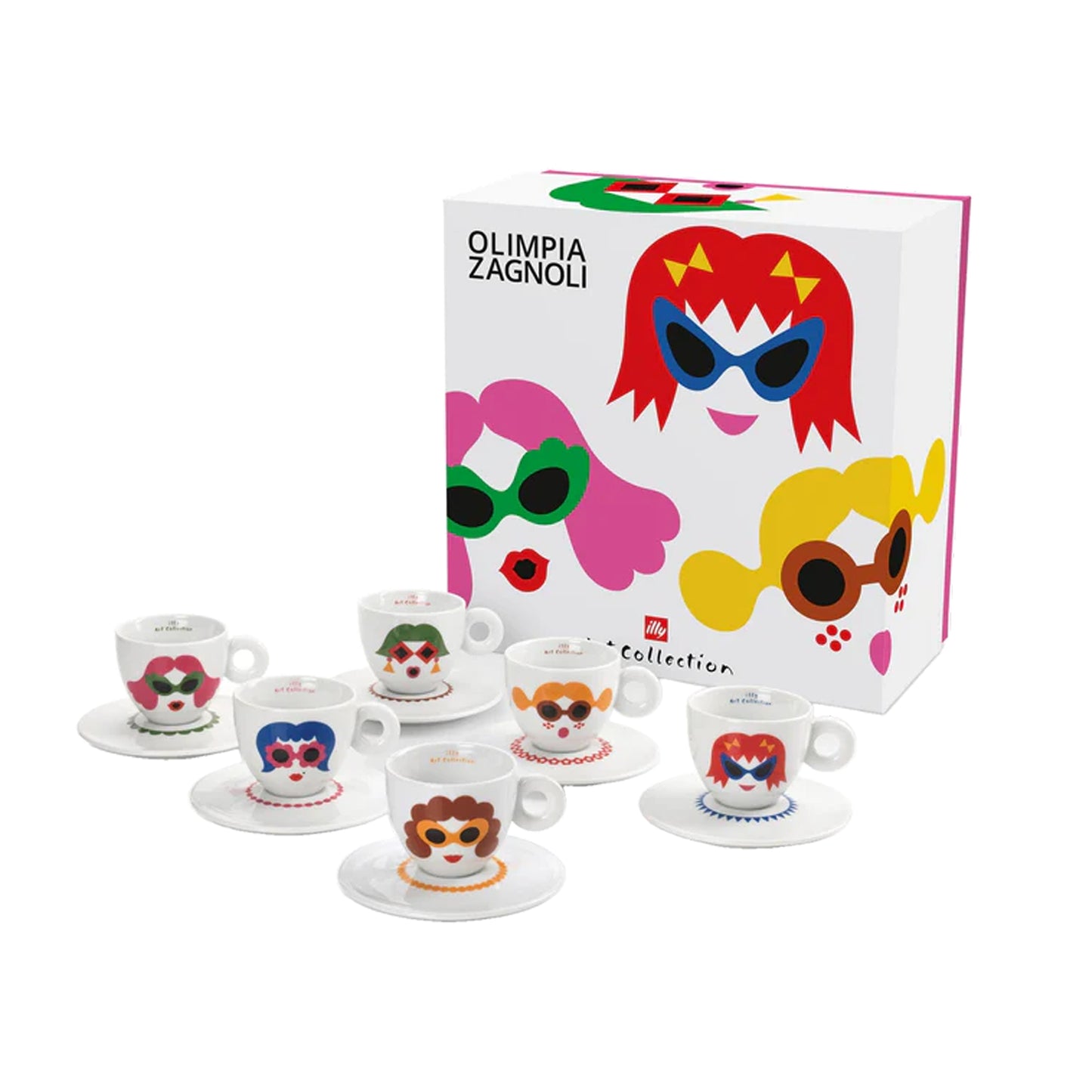 Olimpia Zagnoli Set of 6 Cappuccino Cups