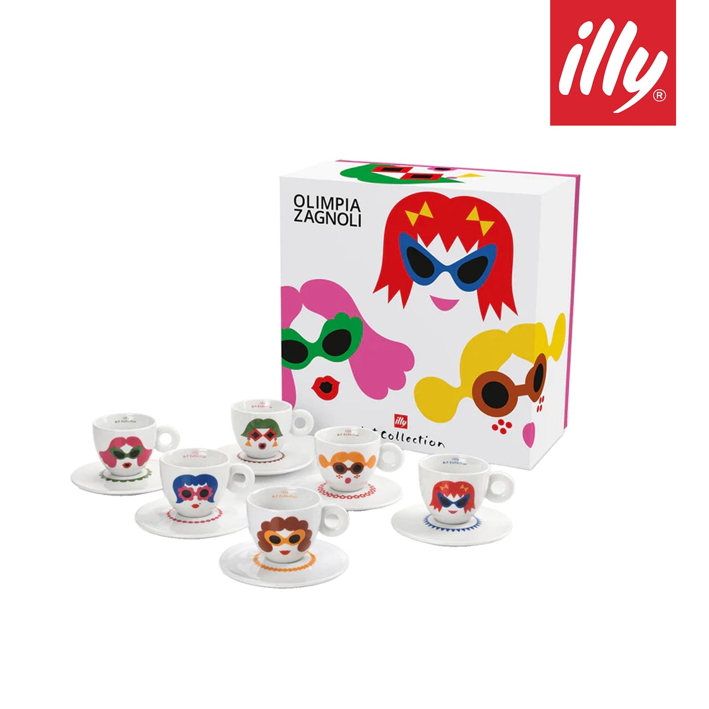 Olimpia Zagnoli Set of 6 Espresso Cups