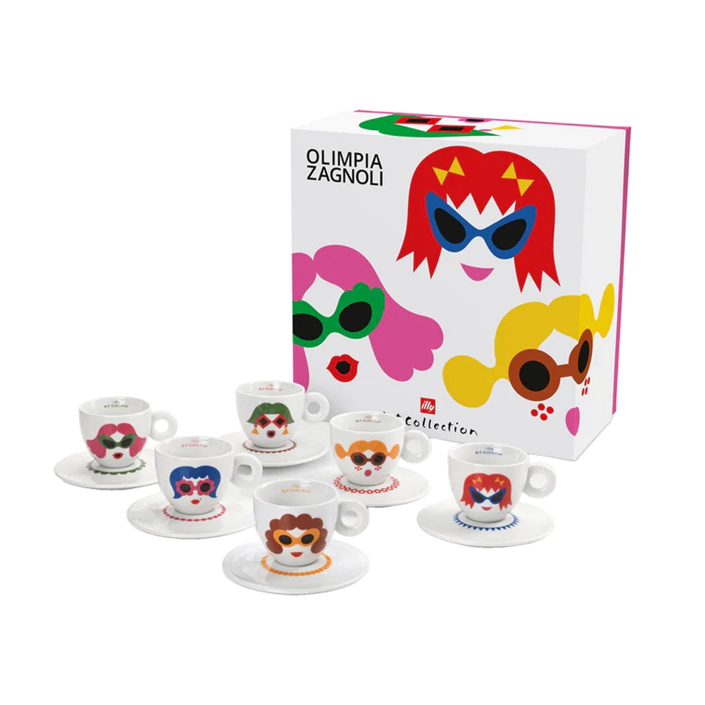 Olimpia Zagnoli Set of 6 Espresso Cups